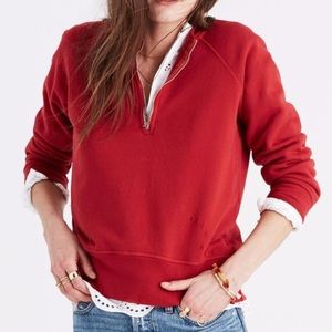 Madewel Rivet and Thread quarter zip sweatshirt